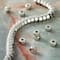 12 Pack: Rhodium Faceted Metal Cube Beads, 6mm by Bead Landing™